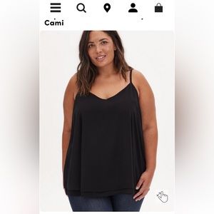 Torrid Sophie Chiffon Double Layer Cami Size 3. NEW